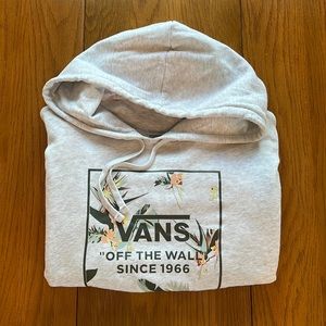 Women’s Grey Vans Pullover Cropped Hoodie